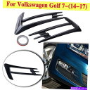 フォグライト フォルクスワーゲンゴルフMK7 GTIバンパーグリルフォグライトカバー左&右2014-2017 For Volkswagen Golf MK7 GTI Bumper Grille Fog Light Cover Left & Right 2014-2017(2)