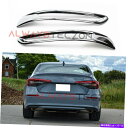 フォグライト ホンダシビック2022+のクロムリアバンパーフォグライトカバートリムアクセサリー Chrome Rear Bumper Fog Light Cover Trim Accessories For Honda Civic 2022+(2)