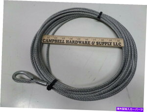 アイライン 4ホイーラーウインチワイヤーラインプルケーブルチェーカーチンブルアイガック1/4 x 50 ' 4 Wheeler Winch Wire Line Pull Cable Choker with Thimble Eye GAC 1/4 x 50'
