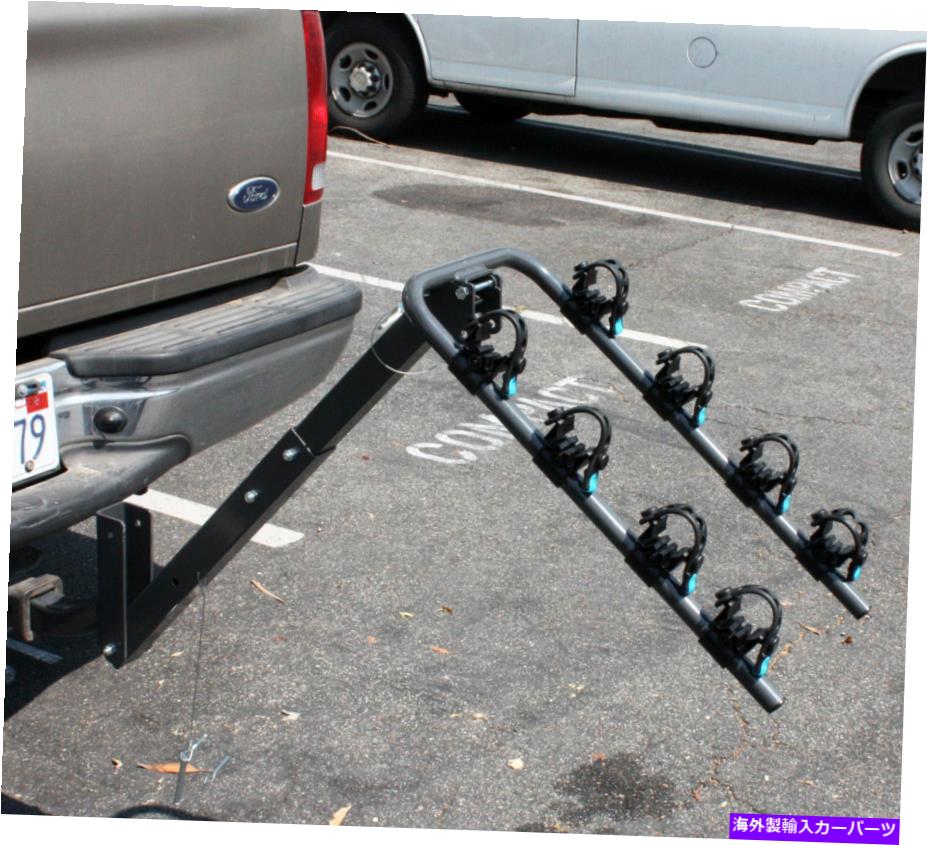 USサイクルキャリア 4バイクラック自転車キャリアラックヒッチマウントダブルスイングダウンアームラックHD 4-Bike Rack Bicycle Carrier Racks Hitch Mount Double Swing Down Arm Rack HD