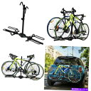 USサイクルキャリア 2バイクキャリアプラットフォームヒッチラック自転車ライダーマウントスポーツフォールドレシーバー2 in 2 Bike Carrier Platform Hitch Rack Bicycle Rider Mount Sport Fold Receiver 2 in(2)