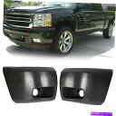 フォグライト 2007-2013シルバラード1500のブラックフロントバンパーエンド/キャップフォグライト2PCS Black Front Bumper End...