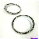 フォグライト フォグライトトリムベゼルリングクローム2003-2009 Hummer H2 SUV SUTの左右右右セット Fog Light Trim Bezel Ring Chrome Left Right Set For 2003-2009 HUMMER H2 SUV SUT(2)