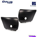 フォグライト ブラックフロントバンパーエンド/キャップフォグライト2pcs 2007-2013シルバラード1500に適しています Black Front Bum...