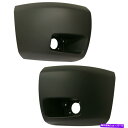フォグライト 07-13シボレーシルバラード1500のバンパーエンドキャップ2フロントプライミングカパのセット Bumper End Caps For 07-1...