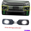 フォグライト 2PC for VW Tiguan 2012 2013 2014 2015 2016 2017フロントフォグランプライトグリルトリム 2pc For VW Tiguan 2012 2013 2014 2015 2016 2017 Front Fog Lamp Light Grille Trim(2)