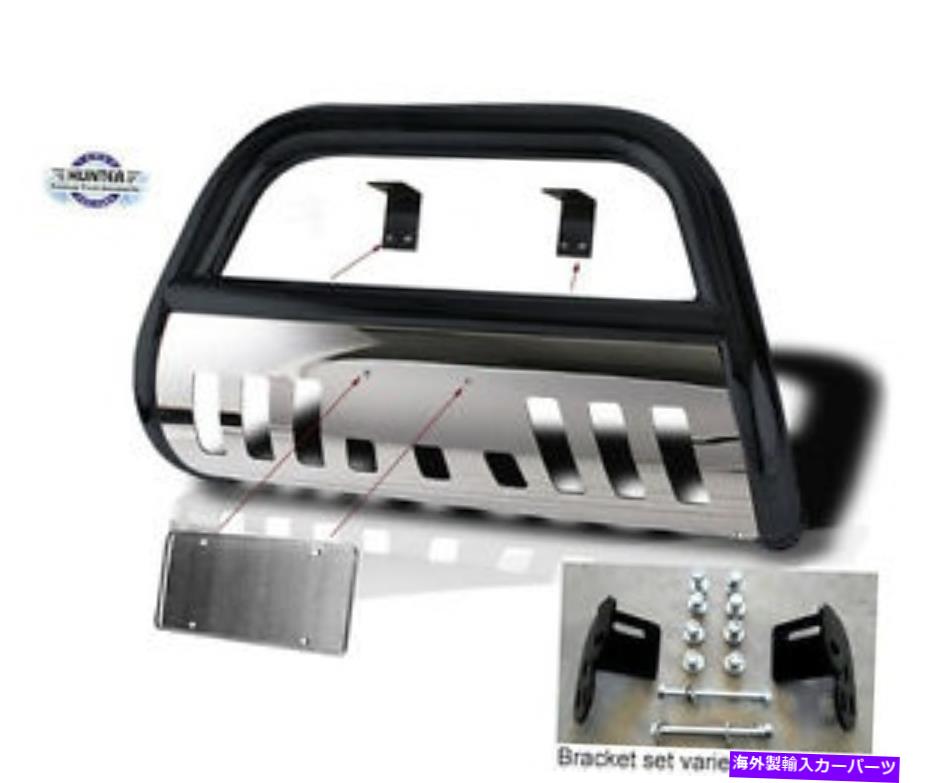 Bull Bar ֥Сեå1998-2004 GMCߡ /ɥ֥Хw /ƥ쥹륹åɥץ졼 Bull Bar Fits 1998-2004 GMC Jimmy / Old Bravada w/ Stainless Steel Skid Plate