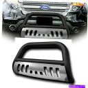 Bull Bar 11-19フォードエクスプローラーマットブルクブルバーバーブラシプッシュバンパーグリルガード SSスキッド For 11-19 Ford Explorer Matte Blk Bull Bar Brush Push Bumper Grill Guard SS Skid