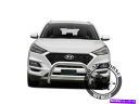 Bull Bar ブラックホースフィット19-22ヒュンダイツーソンスポーツブルバーバンパープロテクターグリルガード Black Horse Fit 19-22 Hyundai Tucson Sport BullBar Bumper Protector Grille Guard(2)