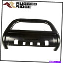Bull Bar 頑丈なリッジブラック3.5インチ。ブルバーフィット2018-2021ジープグラディエーターラングラー(JL) Rugged Ridge Black 3.5in. Bull Bar Fits 2018-2021 Jeep Gladiator Wrangler (JL)