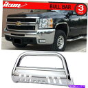 Bull Bar フィット07-10シボレーシルバラード2500 3500HDブルバーSSバンパーグリルガード Fits 07-10 Chevy Silverado 2500 3500HD Bull Bar Ss Bumper Grille Guard(2)