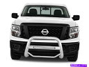 Bull Bar ブラックホースフィット17-20日産タイタンステンレス鋼ビーコンブルバー Black Horse Fits 17 - 20 Nissan Titan Stainless Steel Beacon Bull Bar