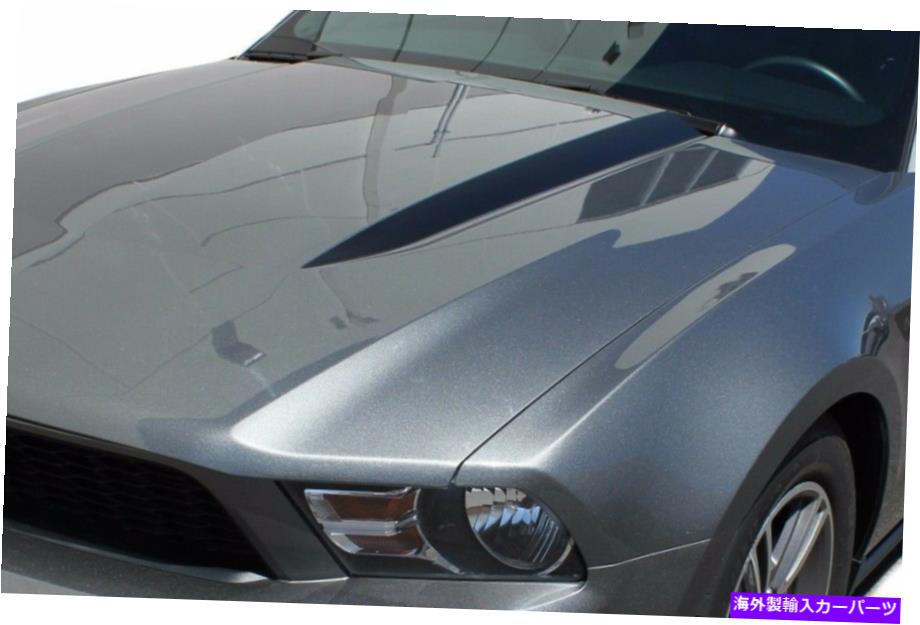 フードベントトリム ビニールデカールフードスクープストライプラップキットフォードマスタングGT 2010-2014マットブラック Vinyl Decal Hood Scoop Stripe Wrap Kit for Ford Mustang GT 2010-2014 Matte Black【並行輸入品】