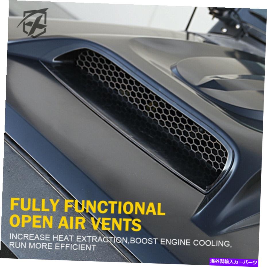 フードベントトリム Xprite Black Steel Vented Hood Scoop Heat Extract 2007-2018 Jeep Wrangler JK Xprite Black Steel Vented Hood Scoop Heat Extract for 2007-2018 Jeep Wrangler JK【並行輸入品】