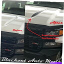 フードベントトリム シボレーシルバラードマットブラックビニルフードスクープスピアーズフィット2019-2022 Chevrolet Silverado Matte Black Vinyl Hood Scoop Spears Fits 2019-2022