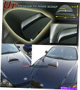 フードベントトリム 4runner rav4タコマFJクルーザータコマのためのブラックユニバーサルフロントフードスクープ Black Universal Front Hood Scoop for 4Runner Rav4 Tacoma FJ Cruiser Tacoma(2)