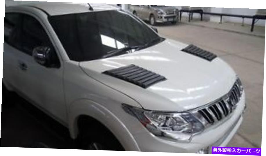フードベントトリム Mitsubishi Triton 2014-2018のボンネットスクープブラックマット BONNET SCOOP BLACK MATT FOR MITSUBISHI TRITON 2014 - 2018