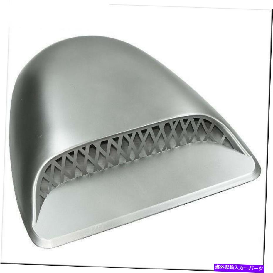 フードベントトリム 車の屋根フードエアフロースクープ装飾ベントカバーシルバー CAR ROOF HOOD AIR FLOW SCOOP DECORATION VENT COVER SILVER