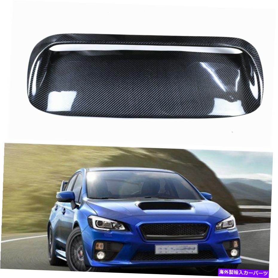 フードベントトリム Subaru Impreza 11th WRX STI 2015-20のカーボンファイバーエアスクープボンネットベントカバー Carbon Fiber Air Scoop Bonnet Vent Cover For Subaru Impreza 11th WRX STi 2015-20【並行輸入品】