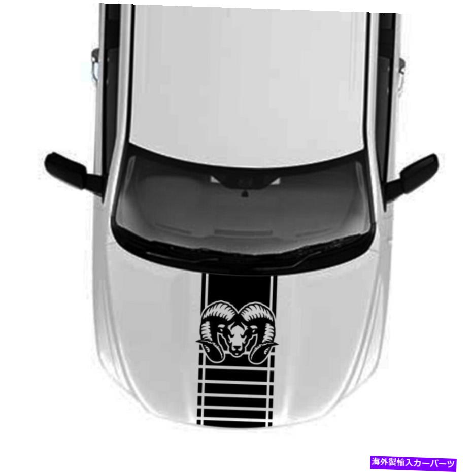 フードベントトリム ダッジラムクルーキャブ1500フードスクープグラフィックデザインステッカースカルボンネット用 Decal for Dodge Ram Crew Cab 1500 Hood Scoop Graphic Design Sticker scull bonnet【並行輸入品】