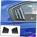 ウィンドウルーバー 2PCSリアサイドウィンドウブラインドクォータールーバーカバーダッジチャージャー2015 ブラック 2pcs Rear Side Window Blinds Quarter Louver Cover for Dodge Charger 2015 Black