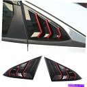 ウィンドウルーバー サイド1/4ウィンドウルーバーカバーベントフィットホンダシビックセダン2016-2020 Side 1/4 Window Louvers Cover Vent Fits For Honda Civic Sedan 2016-2020(2)
