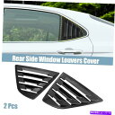 ウィンドウルーバー 2PCSリアサイドウィンドウルーバーエアベントカバーカバーカーボンファイバーパターンのトヨタ 2pcs Rear Side Window Louvers Air Vent Cover Carbon Fiber Pattern for Toyota(2)