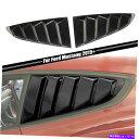 ウィンドウルーバー フォードマスタング2015 カーボンリアウィンドウブラインドクォータールーバートリムカバーベゼル For Ford Mustang 2015 Carbon Rear Window Blinds Quarter Louver Trim Cover Bezel