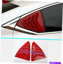ウィンドウルーバー レクサスES350 300H 2018-2020のレッドカーボンファイバーサイドベント窓ルーバーカバー Red Carbon Fiber S...
