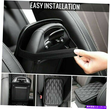 コンソールボックス 車のアクセサリーアームレストクッションカバーセンターPUコンソールプロテクターブラックボックスパッド Car Accessories Armrest Cushion Cover Center PU Console Protector Black Box Pad