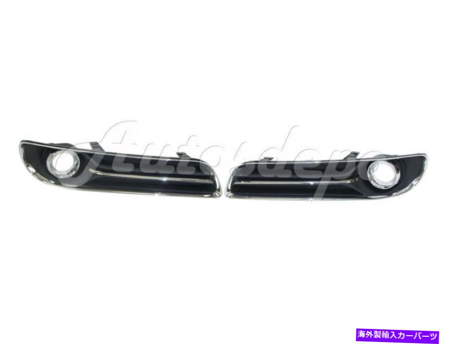 フォグライト 2011 - 15年クライスラー300フロントバンパーグリルアウトフォグライトベゼルw/フォグホールセット FOR 2011-15 CHRYSLER 300 FRONT BUMPER GRILLE OUT FOG LIGHT BEZEL W/FOG HOLE SET