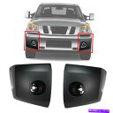 フォグライト 日産アルマダのフォグホールでプライミングされた2つのバンパーエンドキャップの新しいセット2005-2007 New Set of 2 Bumper...