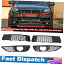 ե饤 4xեȥХѡ+åǥå奰ե饤ȥ٥ѥǥQ7 S-饤10-15 4x Front Bumper Lower+Upper Mesh Grille Fog Light Bezel For Audi Q7 S-Line 10-15