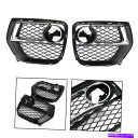 フォグライト 2xフロントバンパー閉じたグリッドフォグライトグリル左&右BMW x6 2012-2014 e 2x Front Bumper Closed Grid Fog Light Grille Left & Right For BMW X6 2012-2014 E(2)