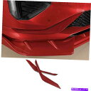 フォグライト キャデラックCT4 2020-2022レッドカーボンファイバーフロントフォグランプライトストリップトリム2PCS For Cadillac CT4...