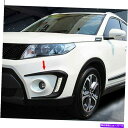 フォグライト スズキヴィタラLy 4thSUVマットブラックフロントフォグライトカバートリム2PCS FOR SUZUKI VITARA LY 4th SUV Matte Black Front Fog Light Cover Trim 2PCS(2)