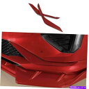 フォグライト レッドカーボンファイバーフロントフォグライトランプストリップトリムキャデラックCT4 2020-2022用2PCS Red Carbon Fibe...