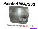 フォグライト WA726SシルバーフロントバンパーエンドキャップフォグライトRH 2PC for Silverado 2500HD 2007-10 WA726S...
