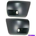 フォグライト 2つのフロントLH&RHバンパーエンドキャップの新しいセットW/ Fogight Hole for Chevy 2007-2013 New Set...