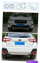 フォグライト ABSクロムフロントフォグライトと18-21スバルクロストレックXVのランプカバートリム ABS Chrome Front Fog Light & after Lamp Cover Trim For 18-21 Subaru Crosstrek XV