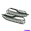 フォグライト 2PCSフロントフォグライトランプグリルグリルA3 S3 Sラインバンパー14-16クロムトリム 2PCS Front Fog Light Lamp Grille Grill for A3 S3 S-Line Bumper 14-16 Chrome trim(2)