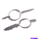フォグライト 2PCSフロントフォグライトグリルカバートリムフレームBMW X6 E71 E72 HYB 08-14にフィット 2pcs Front Fog Light Grille Cover Trim Frame Fit For BMW X6 E71 E72 Hyb 08-14(2)