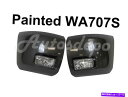 フォグライト 塗装WA707Sフロントバンパーエンドキャップフォグライト4PCS 2010-2012シルバード1500 Painted WA707S Front...