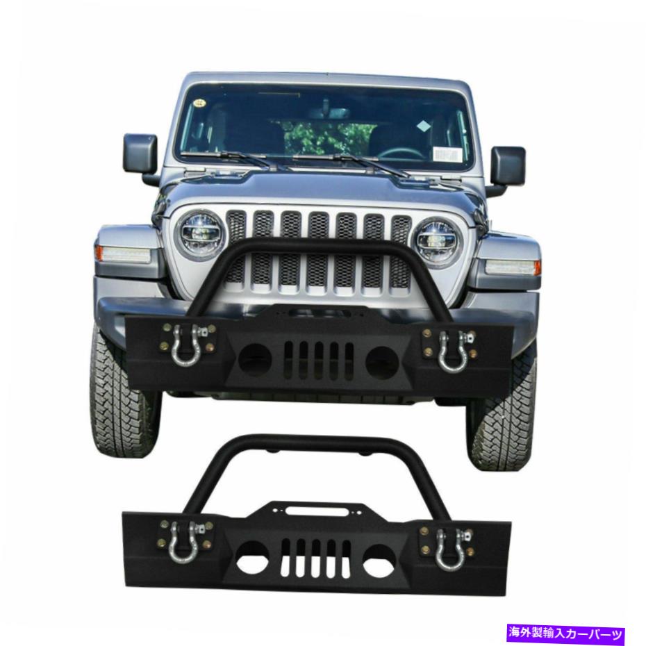 フォグライト 2007-2016のフロントバンパーフックとフォグライトホールブラック付きジープラングラーJK..