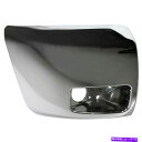 フォグライト 2007-2013のクロムフロントバンパーエンドキャップシボレーシルバラード1500フォグランプ付き Chrome Front Bumper En...