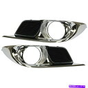フォグライト 2011-2012のフォグライトトリムセットトヨタアバロン左&右ブラックとクロム2PC Fog Light Trim Set For 2011-2012 Toyota Avalon Left & Right Black and Chrome 2Pc(2)