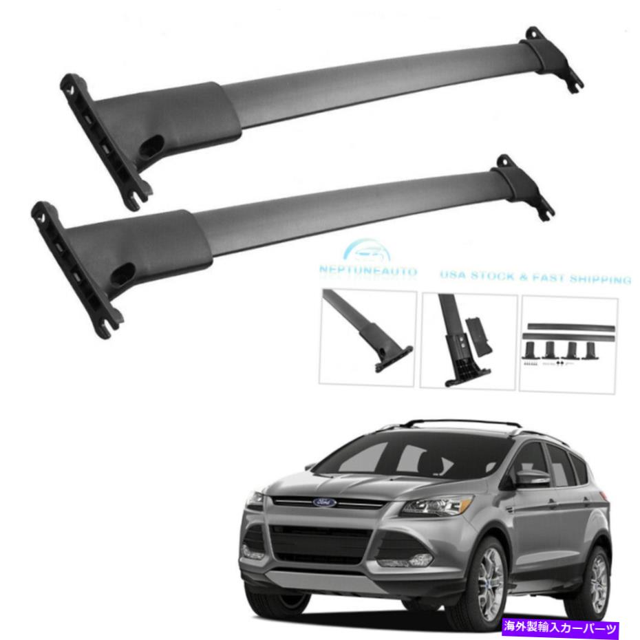 ルーフキャリア ペアアルミニウムラガートップルーフラッククロスバー2014-2019フォードエスケープセル Pair Aluminium Luggager Top Roof Rack Crossbars For 2014-2019 Ford Escape SEL