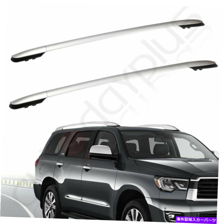 ルーフキャリア トヨタRAV4 4DR 2018 2xシルバー用のトップルーフラックサイドレールバーキャリア荷物荷物 Top Roof Rack Side Rail Bar Carrier Luggage For Toyota RAV4 4Dr 2018 2X Silver