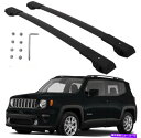 ルーフキャリア ジープレネゲードの2pブラック2015-2022ルーフラックレールクロスバー荷物キャリア 2P black for Jeep Renegade 2015-2022 Roof Rack Rail Cross bar luggage carrier(2)