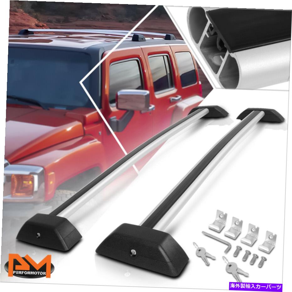 ルーフキャリア 06-10用ハマーH3 OEスタイルアルミニウムルーフラックレール貨物荷物クロスバー For 06-10 Hummer H3 OE Style Aluminum Roof Rack Rail Cargo Luggage Cross Bars